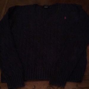 Ralph Lauren v-neck 100% cotton comfy sweater.